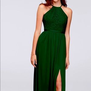 David’s Bridal Juniper Lace Mesh Bridesmaid Dress